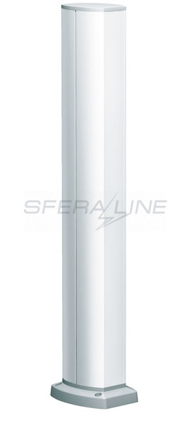 Міні-колона, 2-стороння 700 мм на 24 поста з отвором під підлоговий канал OptiLine 45, білий